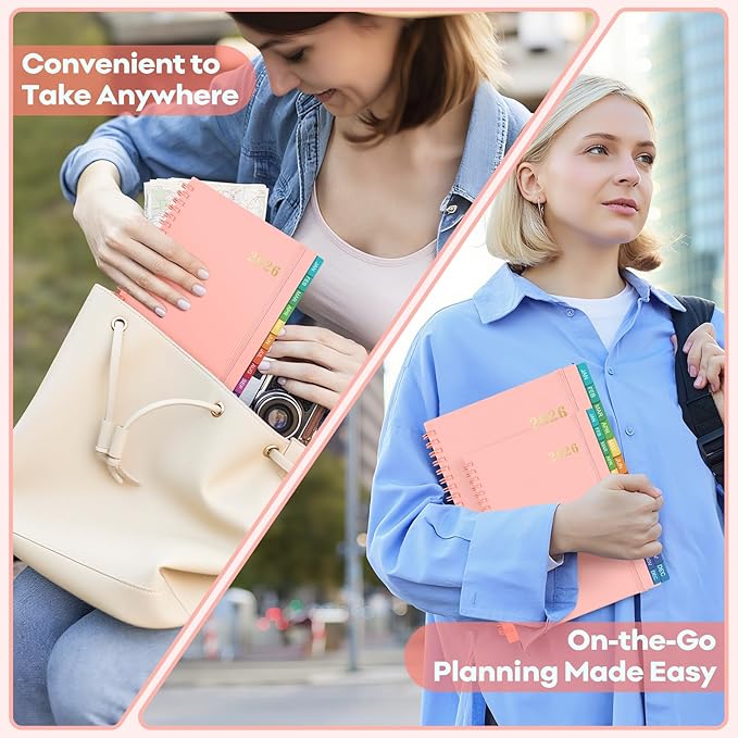 2026 Planner – 2026 Planner Weekly and Monthly: Jan. 2026 - Dec. 2026, 8.5" x 11", 2026 Calendar Planner with Monthly Tabs, Flexible Cover, Thick Paper, Inner Pocket for School Office Supplies