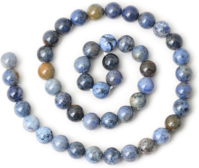 45PCS 8mm Natural Sunset dumortierite Gemstone Beads Round Loose Beads for Jewelry Making 1 Strand 15"