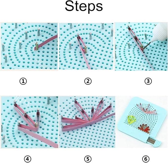 Paper Quilling Kit 3mm/5mm/10mm 1740pcs Quilling Paper Strips Quilling Tool Set with Storage Box with Quilling Electric Slotted Pen Needle Curler Crimper Comb Board Template Border Buddy Tower