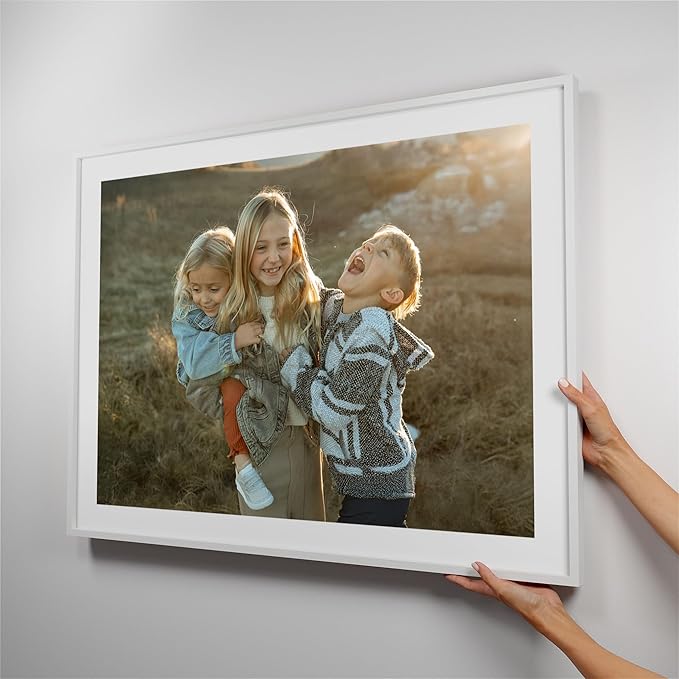 Mixtiles Official Custom Photo Tiles - Magnetic Wall Frames - Adhesive Sticker, no Nails - Personalized Printed Photos - Various Sizes and Frames - 36x27-1-Tile - Border White