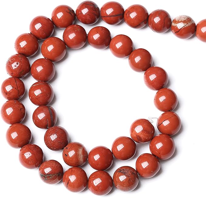 4MM 86PCS Natural Stone Chinese Red Jaspers Spacer Beads for Jewelry Making DIY Bracelet