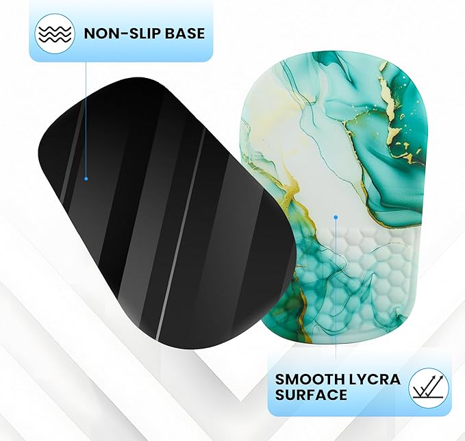 Ergonomic Mouse Pad with Wrist Support, Comfortable Memory Foam Mousepad with Massage Design and Non-Slip PU Base, Wrist Rest Mouse Pad for Office and Home, 12x8 Inch