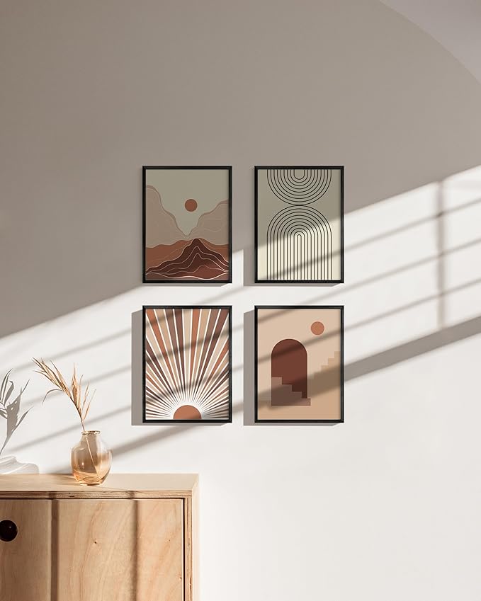 HAUS AND HUES 9x12 Black Metal Picture Frames - Features Premium Aluminum, Vertical & Horizontal Hang, Shatterproof Plexiglass - Ideal for Home, Room, Office (9x12 in, Black, Set of 25)