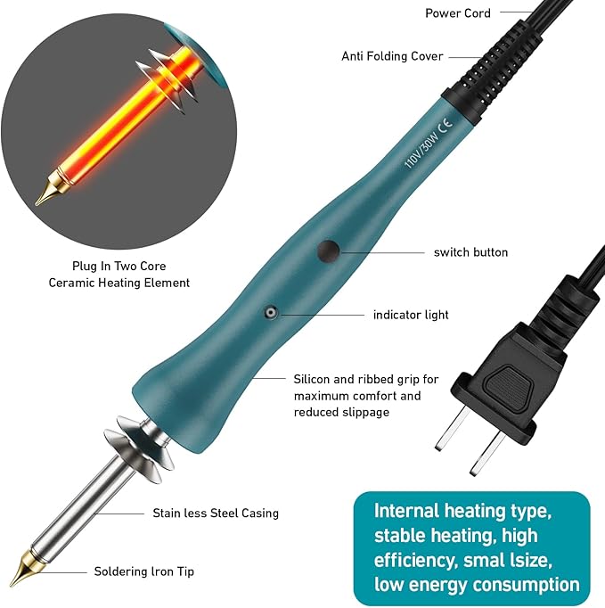 Wood Burning Pen Professional Wood Burning Tool, DIY Creative Tools Wood Burner Soldering Pen for Embossing/Carving/Soldering