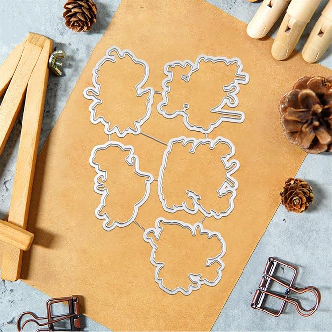 Ladybug Rose Flower Stamps and Cutting Dies for Card Making DIY Transparent Silicone Clear Stamp and Metal Die Cuts Sets for Scrapbooking Paper Greeting Cards Decor Seals Craft Supplies