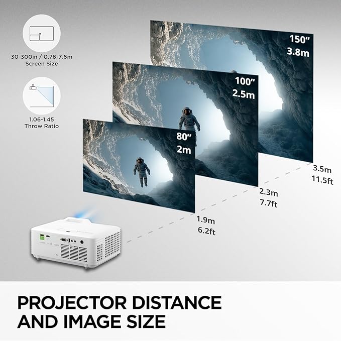 ViewSonic LX700-4K UHD 3500 Lumens Laser Projector Designed for Xbox with 4.2ms Response Time, 240Hz Refresh Rate, 1.36x Optical Zoom, Dual HDMI, and HDR/HLD Support