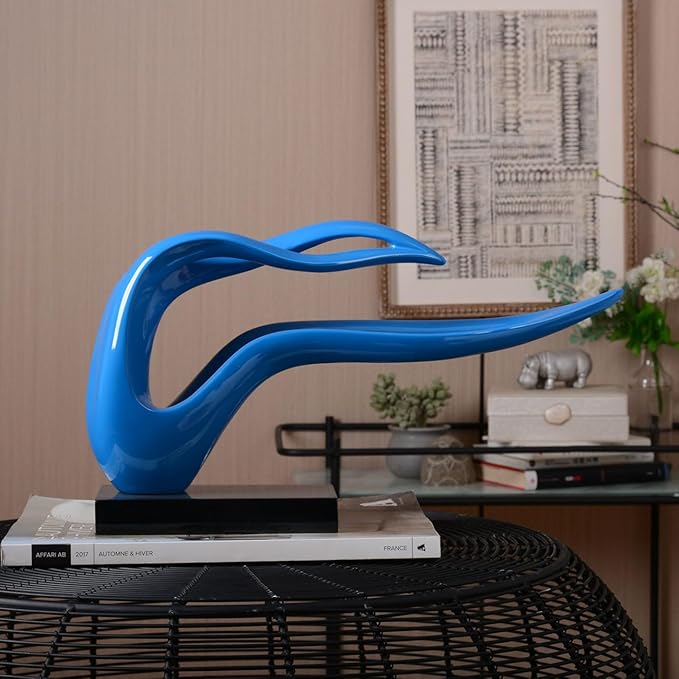 HAUCOZE Modern Sculpture Decor Abstract Statue Figurine Woman Arts Gifts Polyresin Crafts 15.7 inch