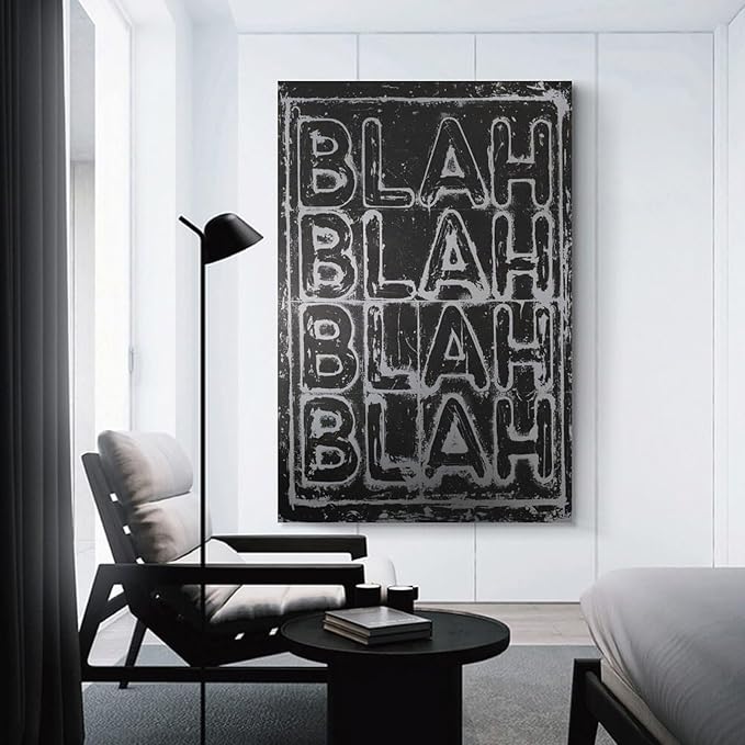 Mel Bochner (born 1940) Is An American Artist《'Blah, Blah, Blah' Limited Edition Color Shifting Print, 2022》Abstract Art Poster Poster Decorative Painting Canvas Wall Art Living Room Posters Bedroom P