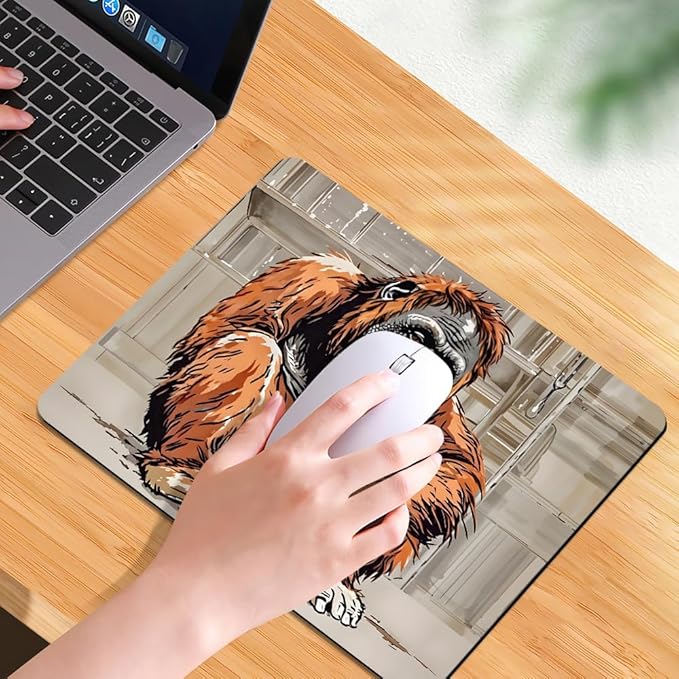 Orangutan Texture Mouse pad, Square Waterproof and Anti Slip Mouse pad for Office laptops