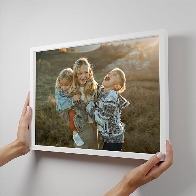 Mixtiles Official Custom Photo Tiles - Magnetic Wall Frames - Adhesive Sticker, no Nails - Personalized Printed Photos - Various Sizes and Frames - 16x12-1-Tile - Normal White