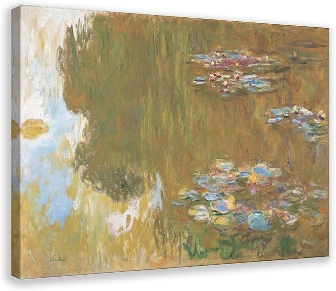 40+ Monet Famous Print Posters The Water Lily Pond by Claude Monet Impressionism Poster Print for Room Aesthetics Canvas Wall Art Print Frame 20×30inch(50×75cm)