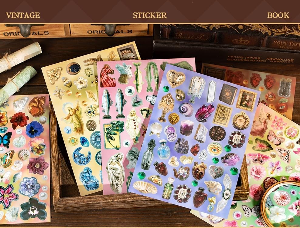 Retro Sticker Book, Cute Stickers, Phone Laptop Stickers, Secret Garden - Image 7