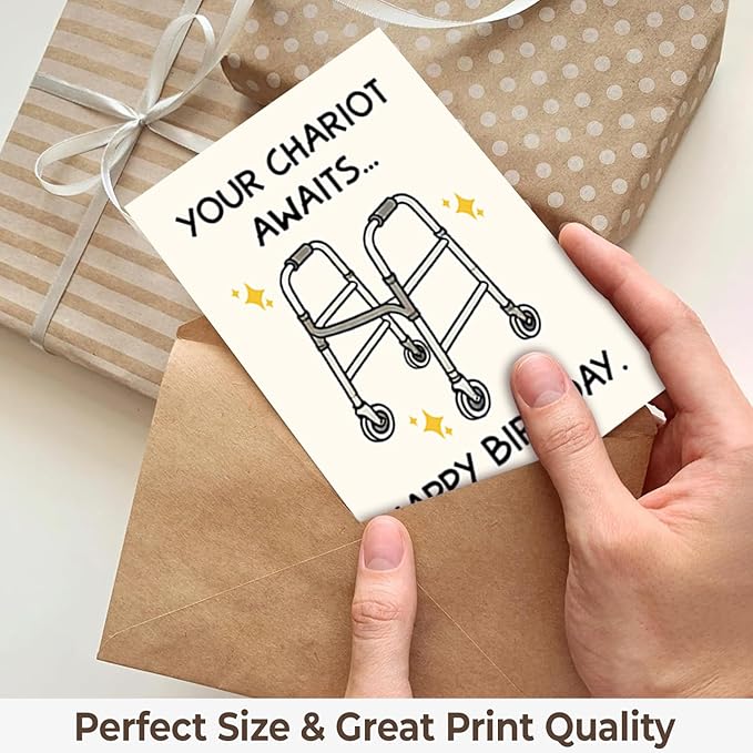 Funny Birthday Cards for Adults – Hilarious Greeting Card Set with Envelopes & Stickers – Sarcastic, Offensive Humor for Friends, Coworkers, Him, Her – 12 Pack (Birthday Funny)
