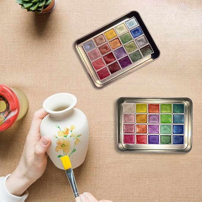 20 Colors Watercolor Painting Set, 2026 New Mini Forestry Shifting Watercolor Painting Set, Crafts Painting Supplies, Drawing Christmas Gifts for Teens Girls Boys Adults Artists (2.3ml Luoshen)