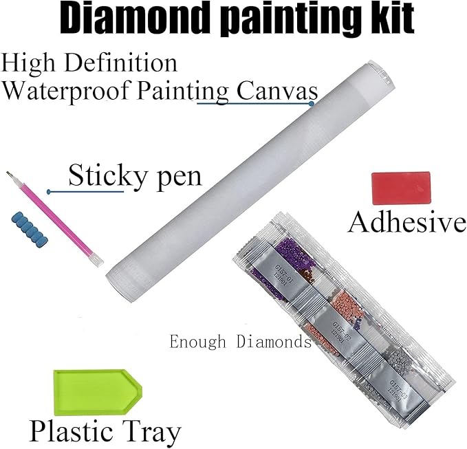 JFYHAB Dragon Diamond Painting Kits - 5D Colorful Dragon Art for Adults & Beginners, DIY Full Drill Art for Home Wall Decor, 12x16 Inch
