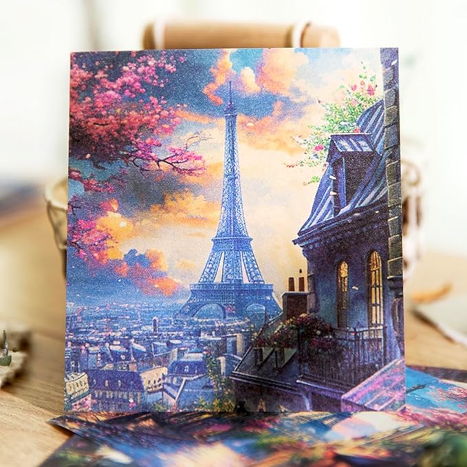 160Pcs Vintage Fantasy Scrapbook Paper, Building Ephemera Pack for Journaling and Junk Journal Supplies, Scrapbooking Kit with Glue Tape