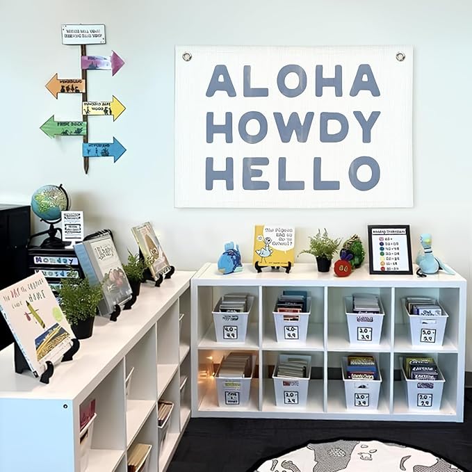 Lacama Aloha Howdy Hello Linen Hanging Banner Flag，Trendy Preppy Linen Hanging，Coastal Cowgirl Decor，Gifts for Teen Girls，Beach Coastal Cowgirl Decor for Dorm Wall Decor Living Room 30x20