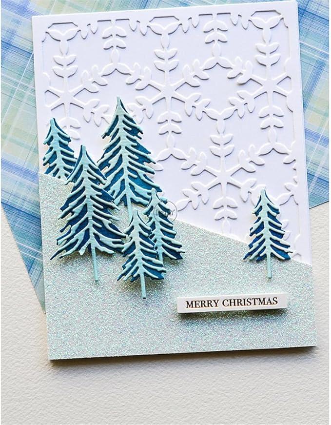 DzIxY Shadow Pine Trees Metal Cutting Dies for Card Making Kit Embossing Paper Die Cuts Set Scrapbook Stencils Supplies Machine Templates