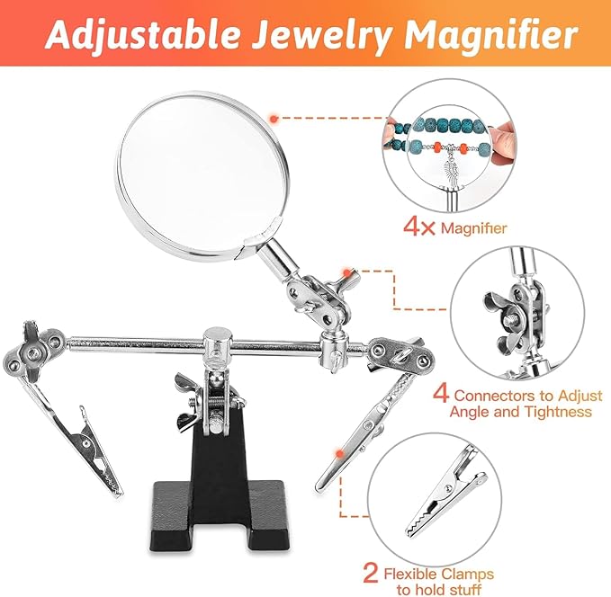 Giwaelro Jewelry Making Kit for Adults, Jewelry Making Supplies with Jewelry Making Tools, Jewelry Pliers, Jewelry Wires, Findings, Necklace Chains, Magnifier and Storage Bag (Blue)