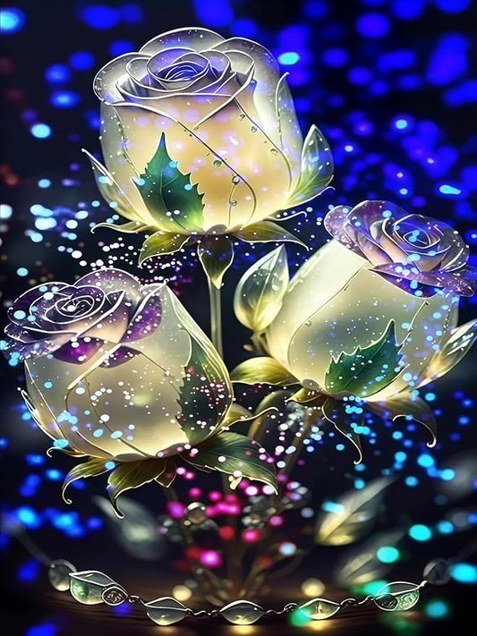 Mosaflare 5D Diamond Painting Kits for Adults, Valentine's Day Rose Diamond Art for Beginners, DIY Full Round Drill Paint by Diamonds Dot Gem Art for Adults, Home Wall Decor 12x16 Inch