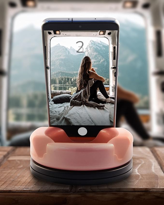 GoDonut – Phone Stand 360 Swivel – Cell Phone Holder + iPad Stand Desk Organizer - Compatible with Tablet, iPhone, Kindle & Most Smartphones – Lime Green