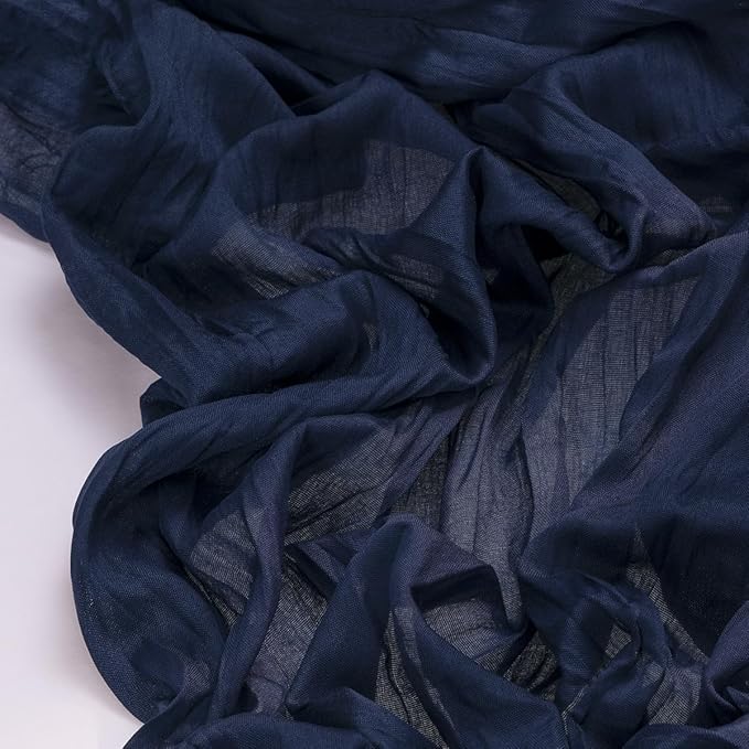 Socomi 3pcs Navy Blue Valentine's Day Cheesecloth Table Runner Boho Rustic Gauze 120 inch 10FT Cheese Cloth Runner for Wedding Party Baby Shower Birthday Home Decor Holiday Decorations