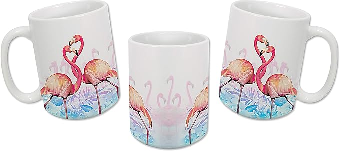 Sweet Gisele | Flamingo Mug | Ceramic Coffee Cup | Rich and Vibrant Colors | Perfect Holiday Gift | Dishwasher & Microwave Safe | Great Novelty Item Animal Mugs | 15 Fl. Oz