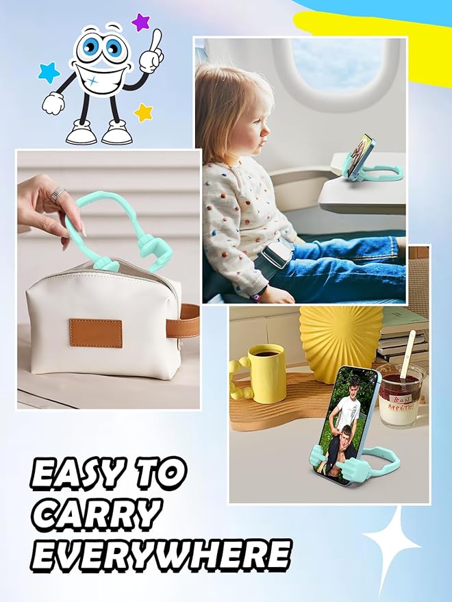 Christmas Stocking Stuffers for Teens Boys Men Adults Gifts: Cell Phone Holder for Desk Funny Gag Gift Unique Gesture Phone Stand Birthday Gifts for Teenager Girls Women White Elephant Cool Stuff