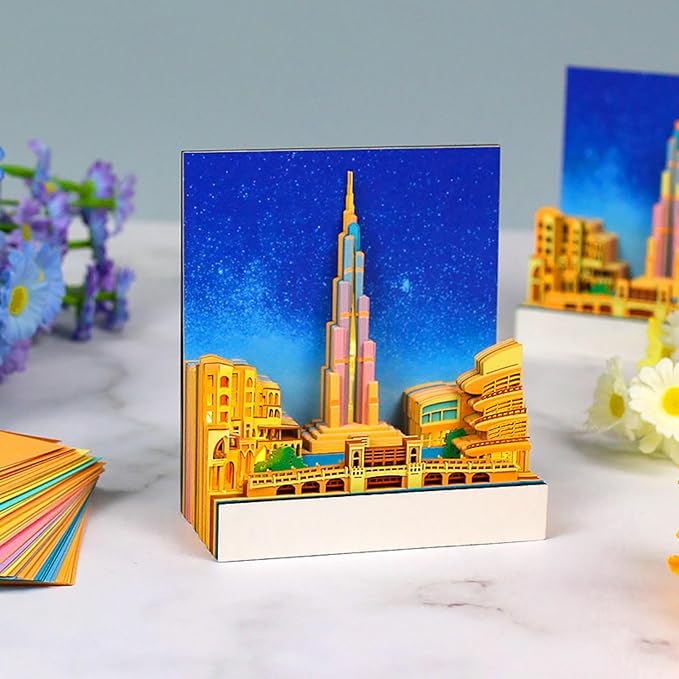 3D Art Calendar 2026,3D Memo Pad Creative Time Piece Calendar,Creative Non Stick Sticky Note,3D Memo Pad Art Notepad,Exquisite Paper Sculpture Gifts,Desktop Decoration Crafts