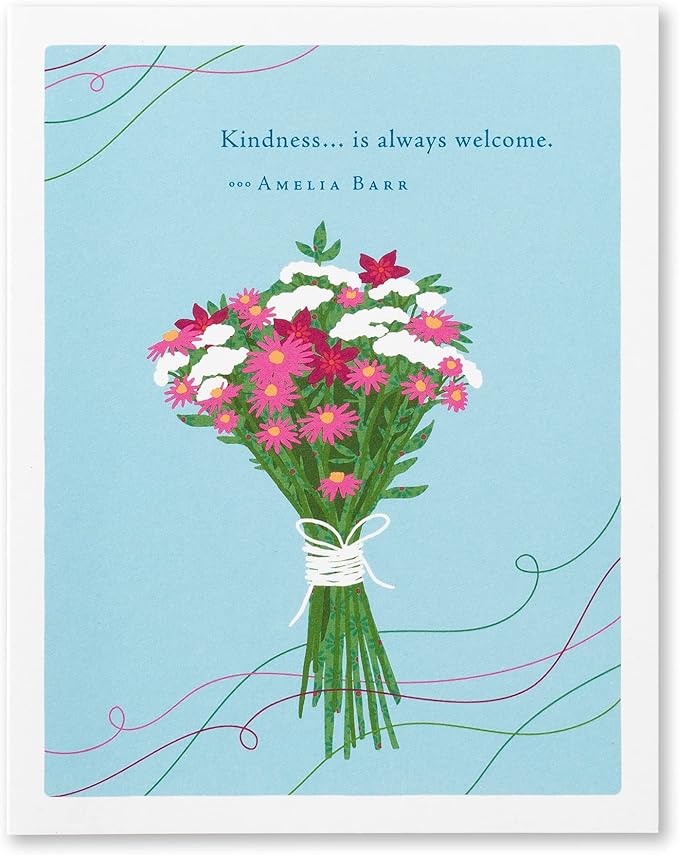 Compendium Positively Green 4-Pack of Thank You Cards – Blooms (Four Different Designs, One Card Each, with Envelopes)