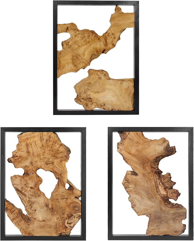 Modern Wood Wall Decor- Natural wood Handcrafted Rustic Charm for Your Home - Perfect for Living Room, Bedroom,Kitchen,or Office