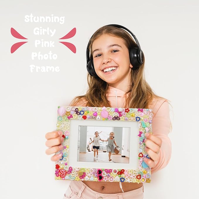 DIY Picture Frame Craft Kit for Kids - Crafts for Girls 8-12, Tween Girls Gifts 10-12, Mosaic Kids Arts and Crafts Ages 6-8