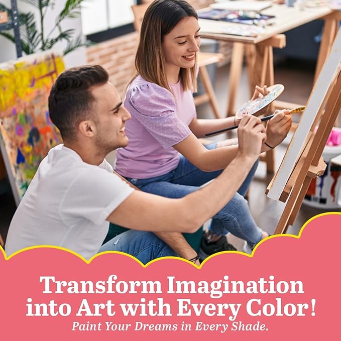 Acrylic Paint Set for Kids & Adults - Non Toxic Rich Pigments Artist Quality Great Color Jar Set for Professional Painting on Canvas, Wood, Fabric and More (36 Colors (2 Ounce Each)) MD-A13-3