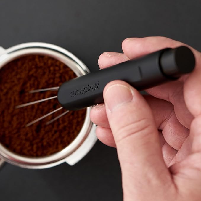 Subminimal Flick WDT Espresso Distribution Tool - Stirrer Tool For Barista-Grade Precision Brewing - Tamper w/Retractable Needles - Coffee & Espresso Machine Parts & Accessories - Coffee Lover Gifts