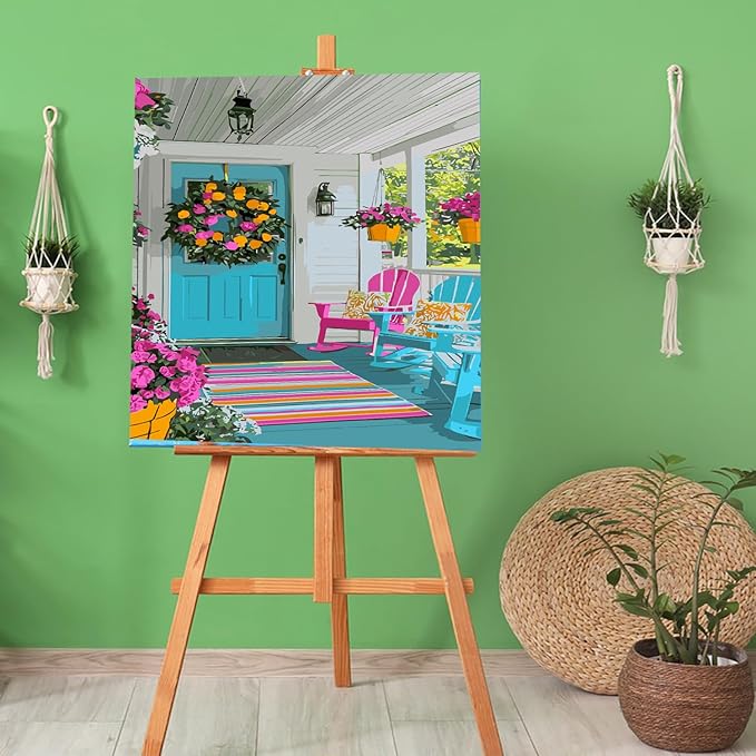 BYGFHLYW Paint by Numbers Kit for Adults Beginners, Flower Easy Adult Paint by Number Kits On Canvas, DIY Acrylic Oil Painting Kits for Home Wall Decor 12x16Inch