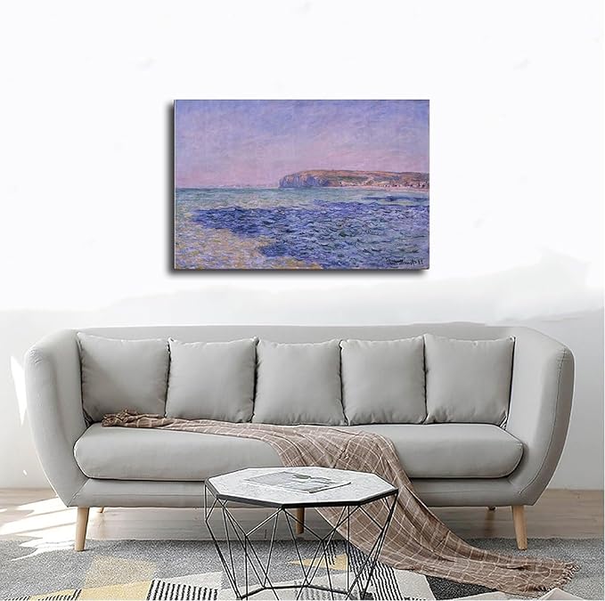 CFIOZYOS 40+ Monet Famous Print Posters Shadows on The Sea. The Cliffs at Pourville by Claude Monet Impressionism Canvas Wall Art Print Poster For Home School Office Decor Frame 16×24inch(40×60cm)