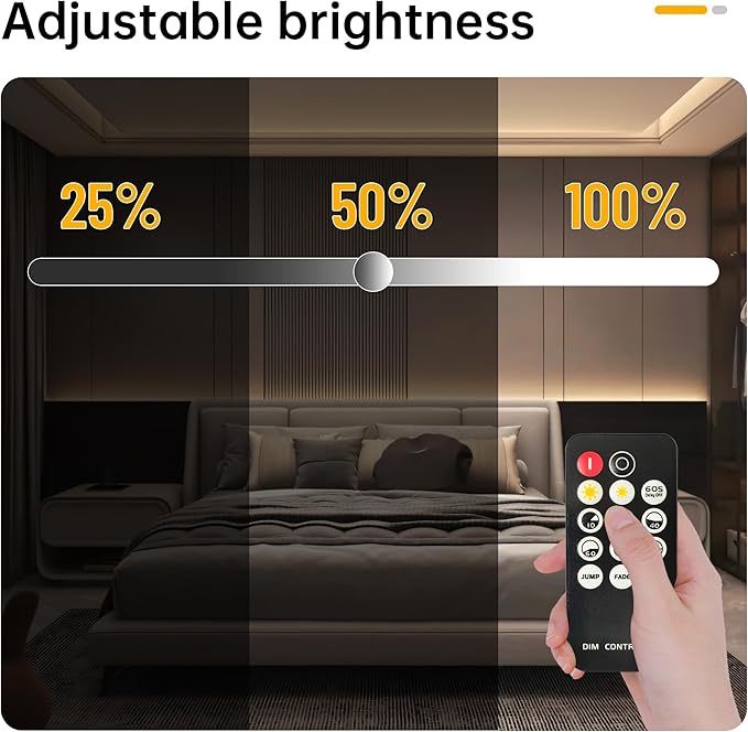 CtrlCV COB 24V LED Strip Light, Adjustable Brightness Strip Light, 16.4ft, CRI90+, DC Connector, for DIY Home Lighting, Living Room, Bedroom (with 18-Key IR Remote Control, Adapter) (4000K, 16.4ft)