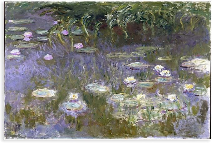 CFIOZYOS 40+ Monet Famous Print Posters Water Lilies by Claude Monet Impressionism Canvas Art Poster And Wall Art Picture Print Modern Family Bedroom Decor Posters Unframe 20×30inch(50×75cm)