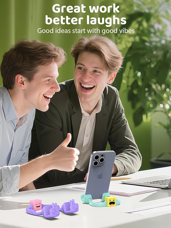 Stocking Stuffers for Teens Girls Boys Adults Cell Phone Holder with Clip: Dual-Sided Mood Cubes Clips for Gesture Phone Stand Desk Accessory Cool Gadget Birthday Gifts for Men Kids Women Christmas