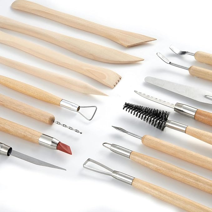 Clay Sculpting Tools,Air Dry,Pottery Tools,44 Pcs Double Sided Polymer Clay Tools Kit,Ceramics, Modeling Tools with Carrying Case Bag