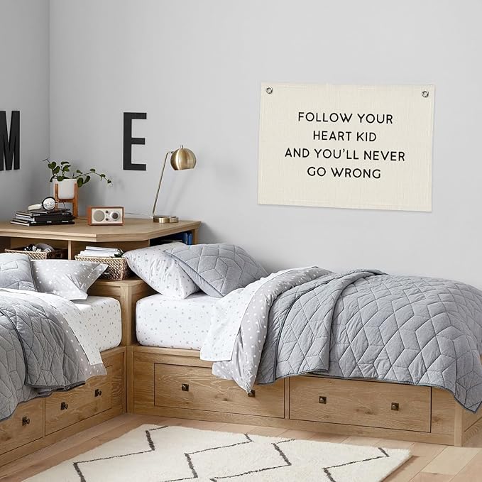 Positive Affirmations Wall Decor, Inspirational Canvas Banner Wall Hanging Banner Flag Decor for Classroom Homeschool Decor