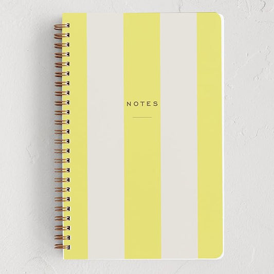 Minted Campania Notebook, Writing Journal for Notes & Journaling, Durable Paper Cover, Modern, Colorful & Simple Spiral Bound Journal Notebook with 160 Lined Pages, 5.5" x 8.5"