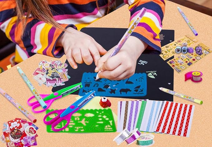 FaCraft Scrapbooking Supplies Kit Luxury Accessories,Scrapbooks Album Supplies,DIY Card Making Craft for Kids Art Activity Birthday Graduation Gift