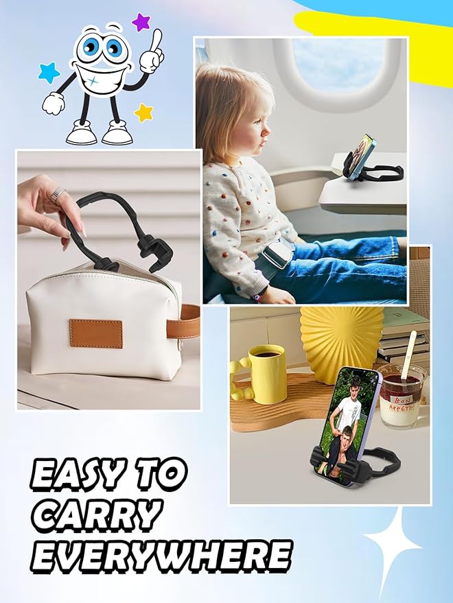 Stocking Stuffers for Teens Boys Gifts for Men Adults: Lazy Cell Phone Stand Unique Gesture Phone Holder for Desk Gifts for Teenager Girls Women Cool Gadget Funny Christmas White Elephant Gag Gifts