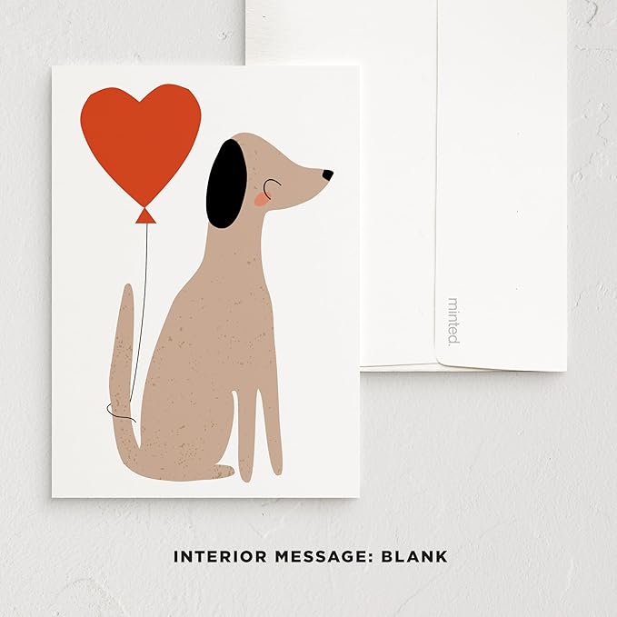 Minted Pets Greeting Cards Pack, Set of 5, Blank Note Cards with Envelopes, Chic, Stylish & Curated Folded Blank Stationery Cards with Envelopes, Inspired Designs, Designed by Independent Artists