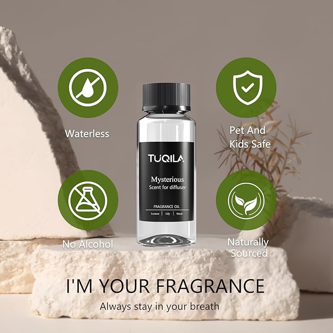 Hotel Waterless Diffuser Oil Mysterious, Essential Scent Oil Usage Cold Air Waterless Diffuser, Luxury Scents Oils Fragrance Bottle120 ML Home Natural Flavour