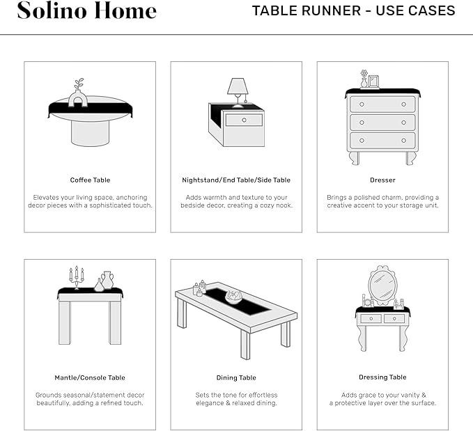 Solino Home Linen Aqua Blue Table Runner 48 Inches - Classic Hemstitch, 100% Pure Linen Coffee Table Runner 14 x 48 Inch Ideal for Dresser Tables - Winter, Spring, Easter