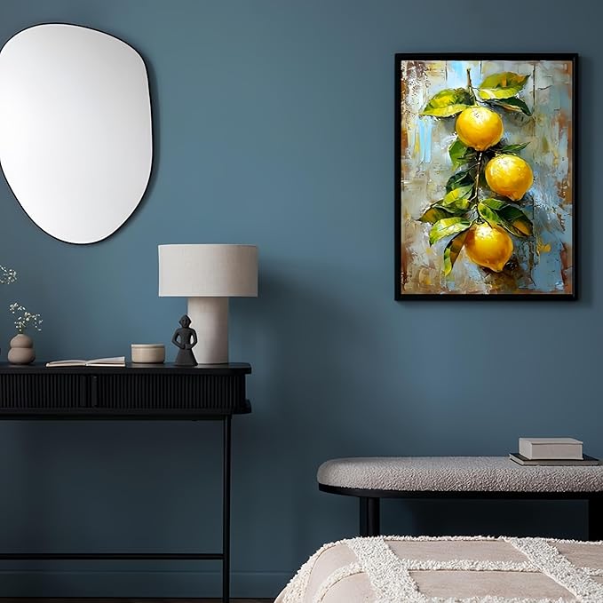 GXGLLPZBY Painting by Numbers for Adults Beginner,Refreshing Lemon Adult Paint by Number Kits on Canvas,DIY Oil Acrylic Number Painting Kit Home Wall Decor 15.7X19.7 inch