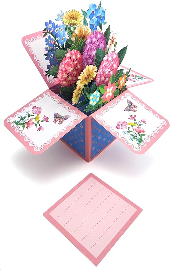 3D Pop-Up Thank You Cards! Birthday Gift Card with Note Note Card and Envelope, Perfect for Birthdays, Teacher Appreciation, or Gifting Mom, Grandma, Dad, or Best Friends.
