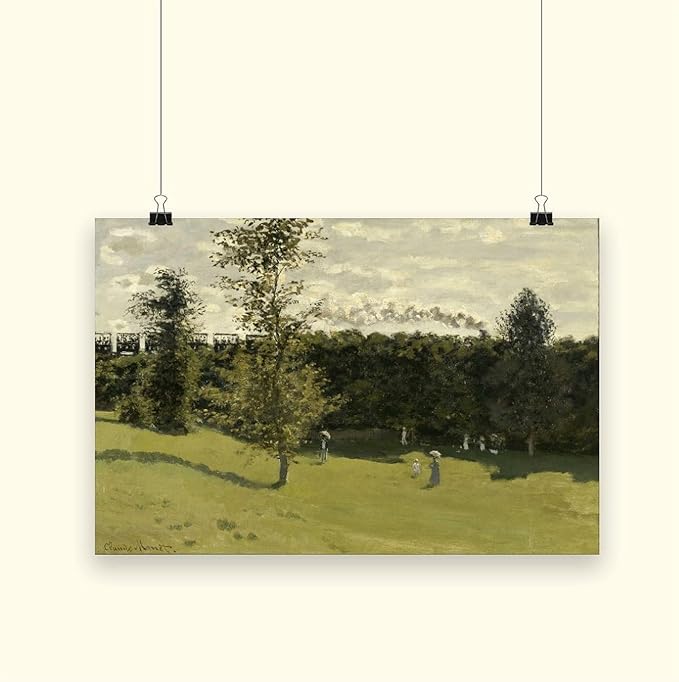 CFIOZYOS 40+ Monet Famous Print Posters Train Dans La Campagne by Claude Monet Impressionism Canvas Poster Wall Art Print Bedroom Decor Office Room Kitchen Decor Gift Unframe 20×30inch(50×75cm)